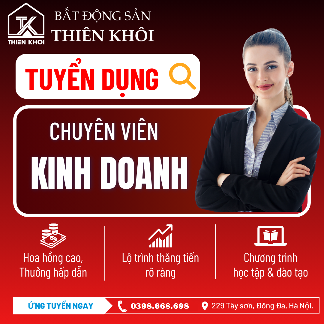 Thiên Khôi Group Tuyển Dụng Sale BĐs 2025